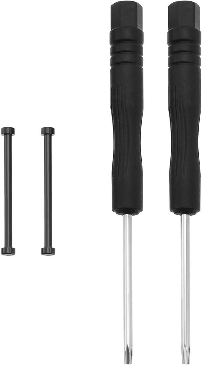 Allecto- Horlogeband Reparatieset - Lug Link Pins - Metalen Schroefstaven - Schroevendraaiers - Garmin Fenix 7-7pro-6-6pro-5-5 Plus - Zwart - 1 Set met 2 stuks