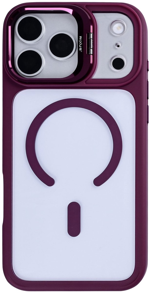 Rixus Classic 03 Case With MagSafe For Apple iPhone 17 Pro Max Dark Pink