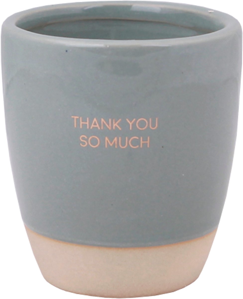 MY FLAME - Sojakaars in koffiekop - THANK YOU SO MUCH - Geur: Coffee kissed spice - Maat: D7 x H8 cm - Branduren: 30u