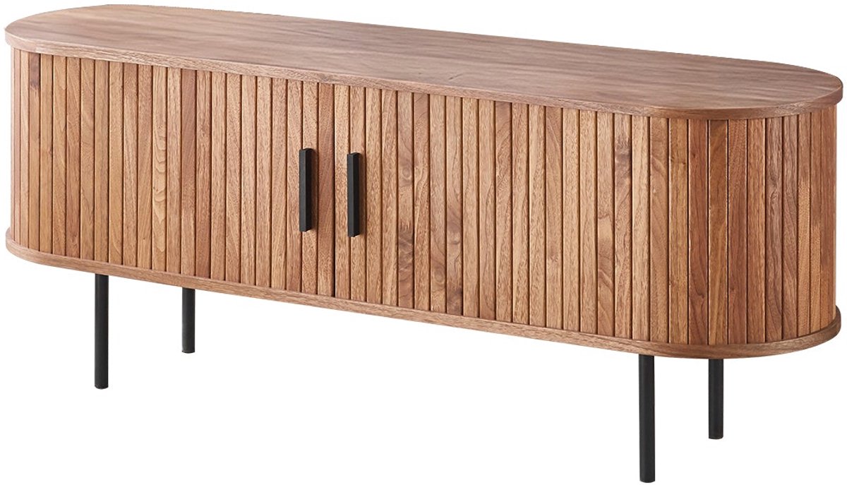 Lizzely Garden & Living Tv meubel Japandi walnoot MDF 140cm Simon tv-meubel Japanse stijl