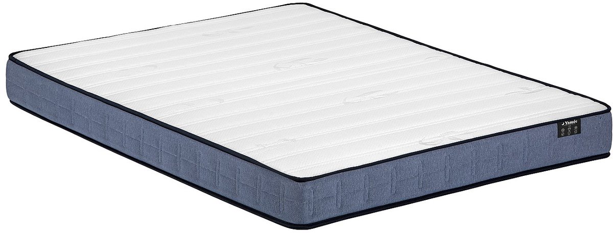 Vente-unique Matras 160 x 200 cm pocketveren dikte 19 cm - DAYNI van YSMÉE L 200 cm x H 19 cm x D 160 cm Wit