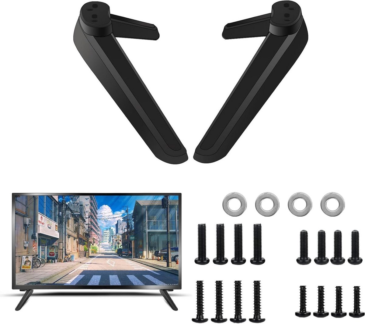 Universele TV Standaard met Voetjes en Beugel voor 27-55 Inch Televisies