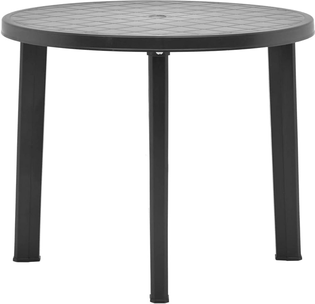 Ronde Antraciete Kunststof Buiten Eettafel 89 cm