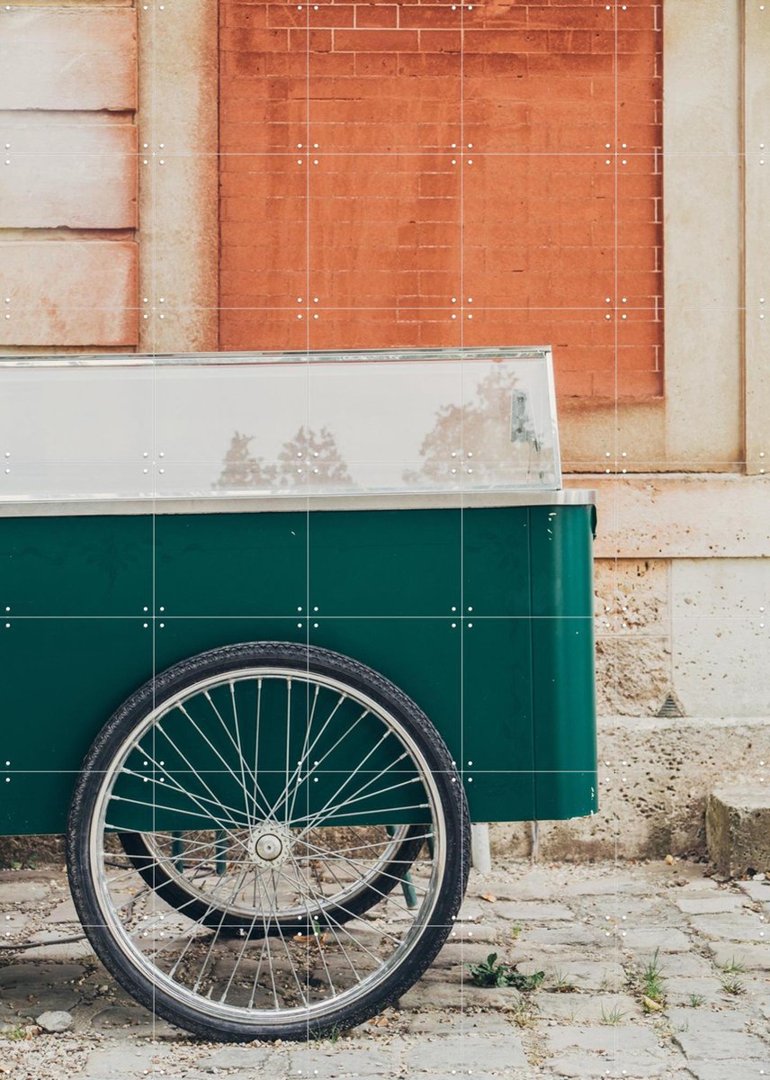 IXXI Cart on Orange, Pati Photography - 100 x 140 cm - Gratis ophangtool - Grote wanddecoratie en posters - Kleurrijk, Fotografie, Vintage, Mancave