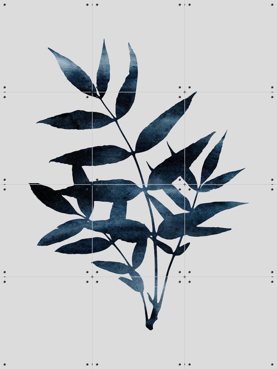 IXXI Watercolor Leaves, Mareike Böhmer - 60 x 80 cm - Gratis ophangtool - Grote wanddecoratie en posters - Minimalisme, Illustraties, Aquarel