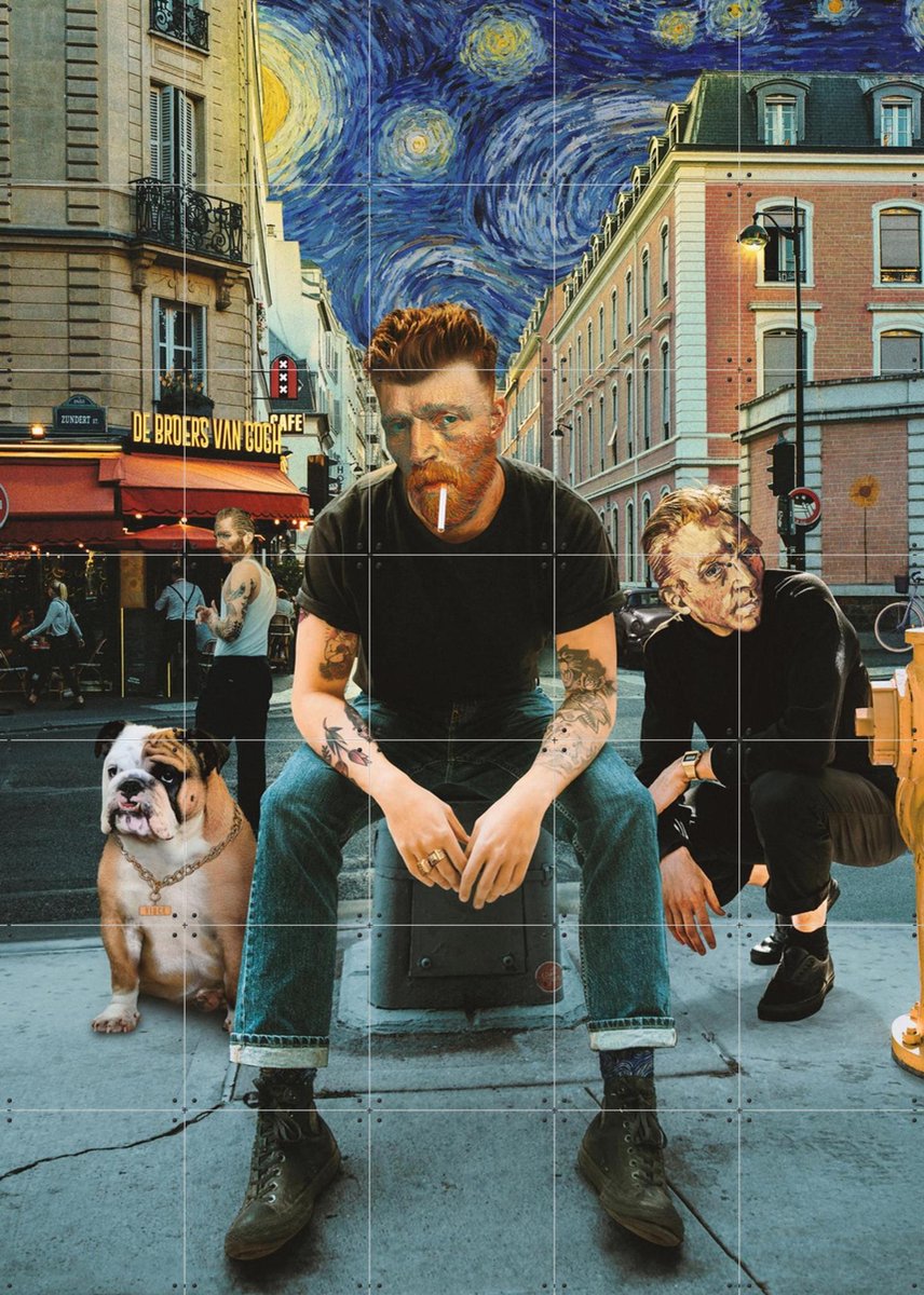 IXXI Van Gogh Brothers, Paste in Place & Van Gogh 21st Century - 100 x 140 cm - Gratis ophangtool - Grote wanddecoratie en posters - Klassiek