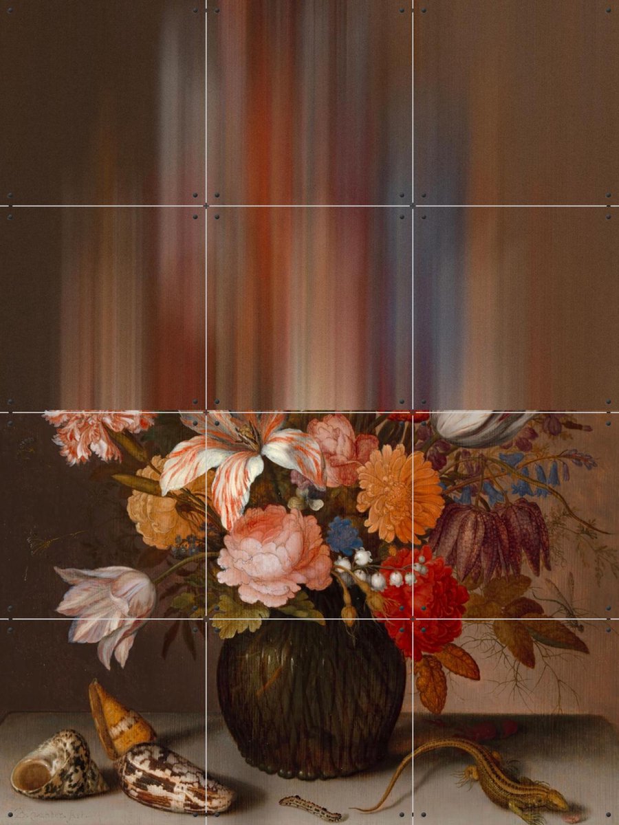 IXXI Fading Florals, The New Classics - 60 x 80 cm - Gratis ophangtool - Grote wanddecoratie en posters - Olieverf, Naturalisme, Realisme, Gang