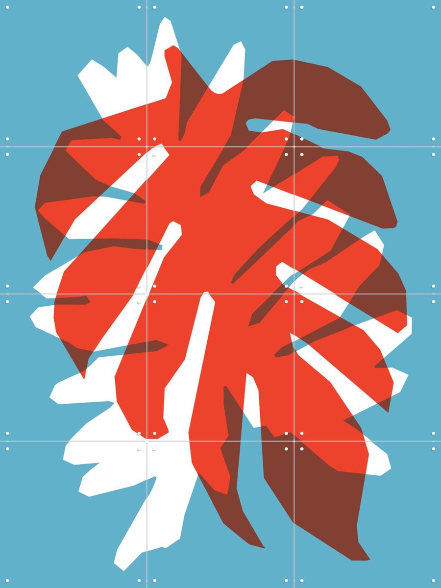 IXXI Leaves I, Studio Turbo - 60 x 80 cm - Gratis ophangtool - Grote wanddecoratie en posters - Illustraties, Kleurrijk, Mancave, Planten, Botanisch