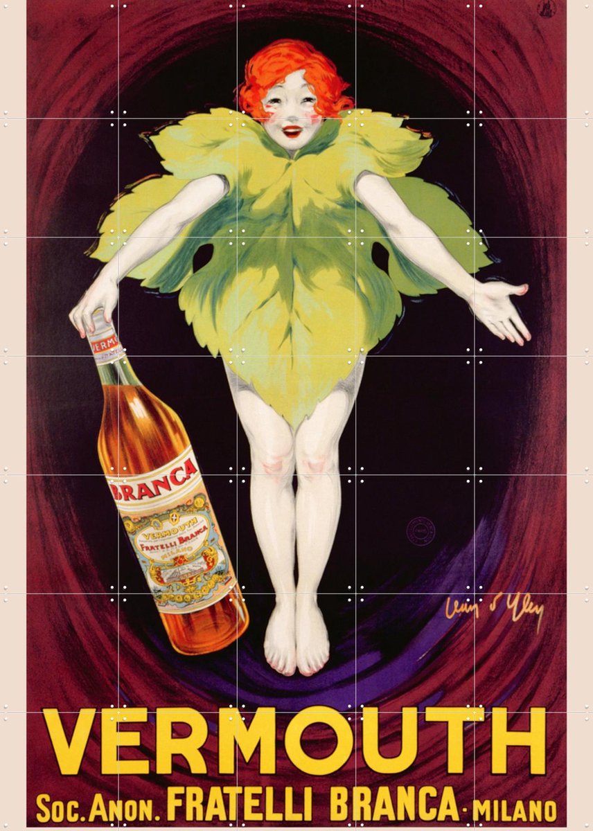 IXXI Vermouth, Bridgeman Images - 100 x 140 cm - Gratis ophangtool - Grote wanddecoratie en posters - Vintage, Illustraties, Eten & Drinken