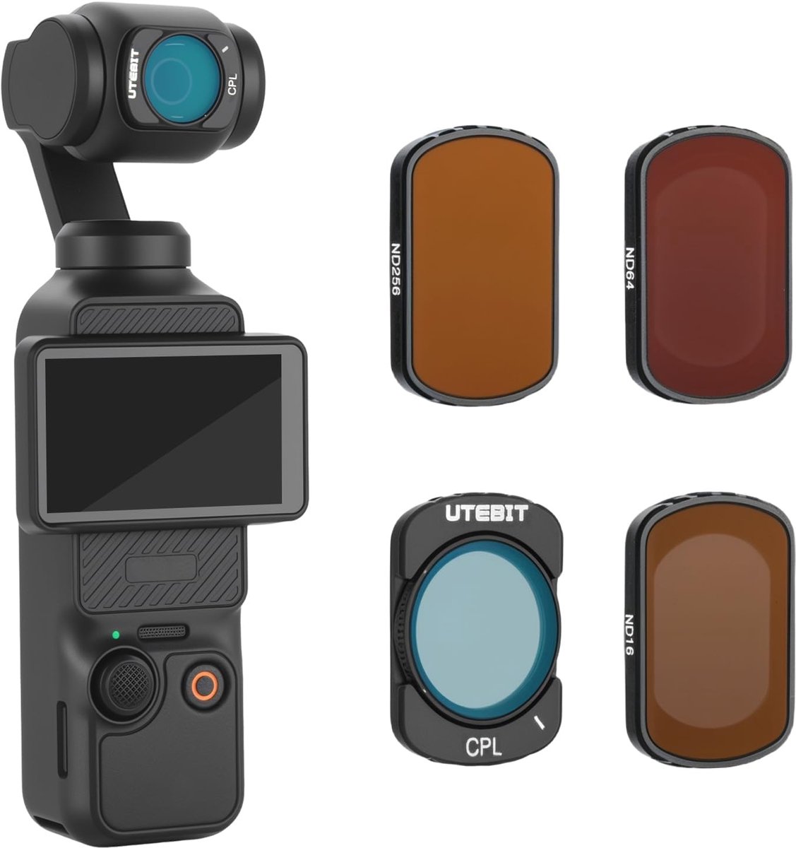 Filterset Camera - Lens Filters - Betere Video's - Magnetische Bevestiging - 4 Stuks - Zwart