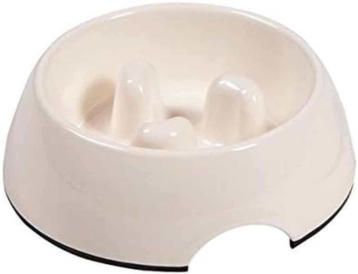 Voederdispenser - Voerbak - Langzamer Eten - Verhoogt Eetcomfort - 22 cm - Wit