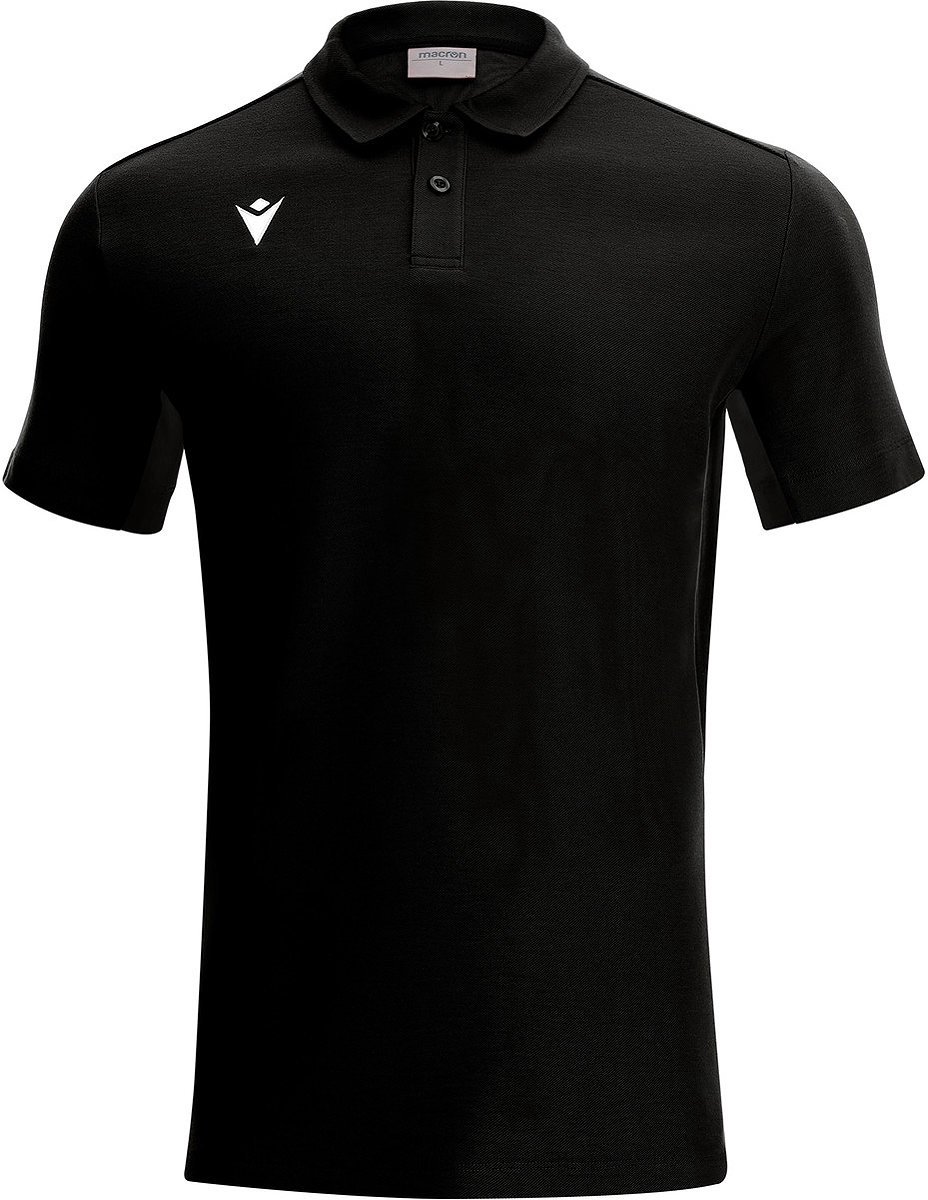 Macron Clarinet Polo Kinderen - Zwart / Antraciet | Maat: 11-12 Y