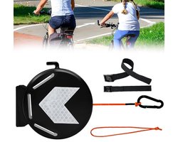 Intrekbaar Sleepsysteem voor Fiets - 2 M - Intrekbaar Sleeptouw voor Kinderen en Volwassenen - Trekkoord voor Fiets, Kinderfiets - Intrekbaar Trekkoord voor Fiets