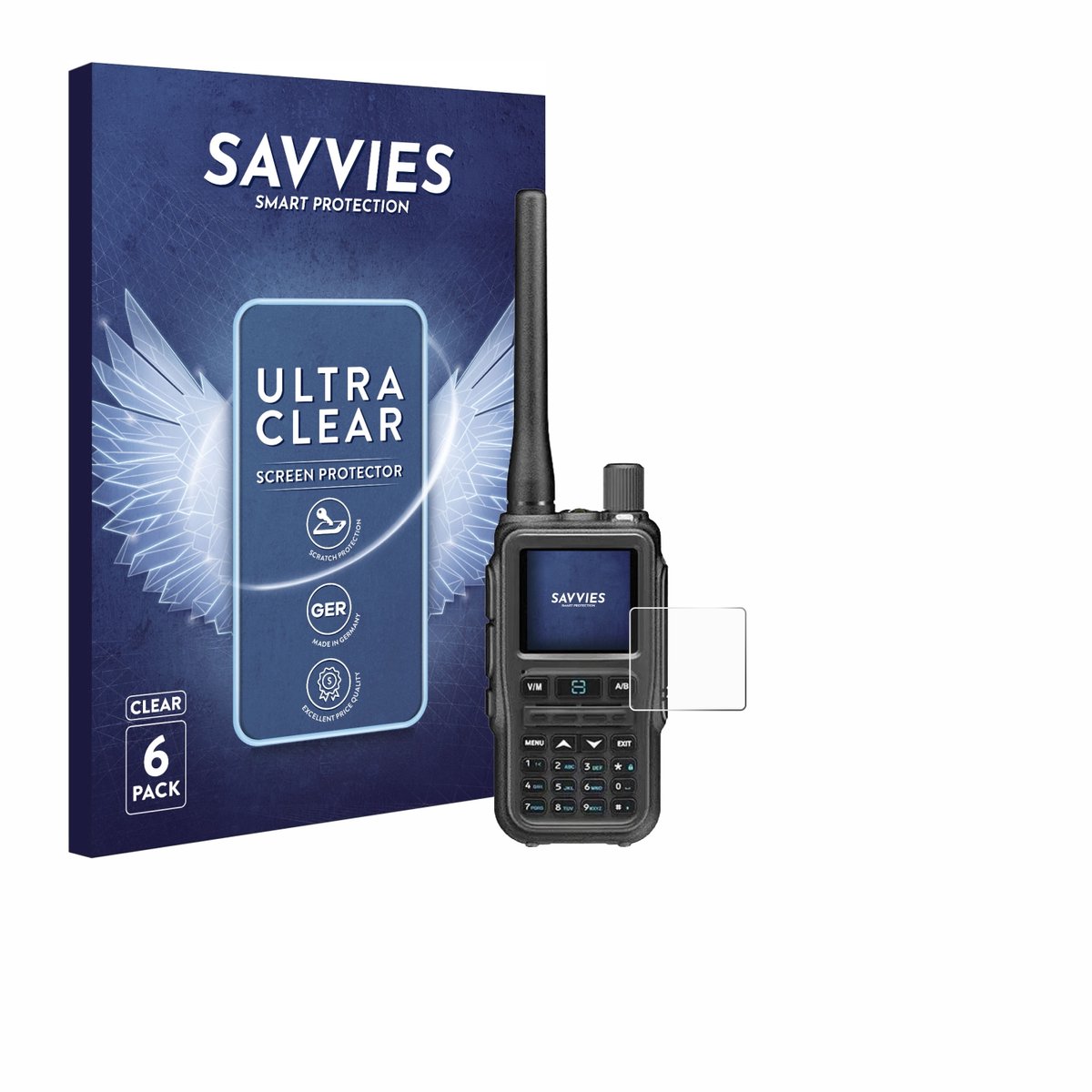 Savvies - Screenprotector voor Baofeng UV5RMINI - Folie Beschermfolie transparant 6 Stuks