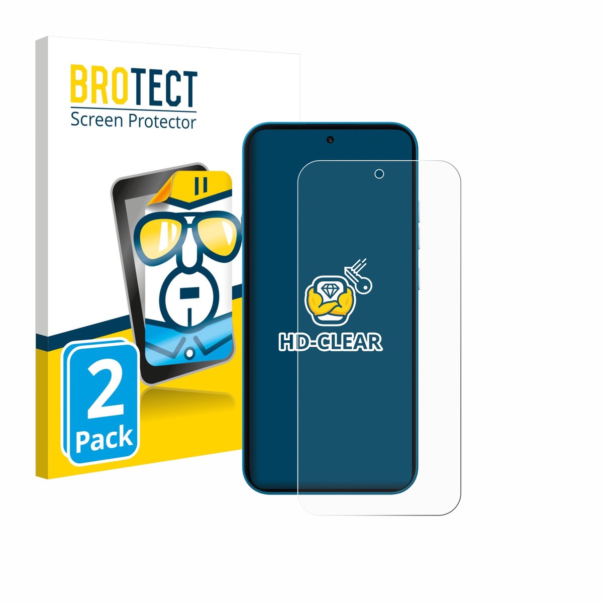 BROTECT - Screenprotector voor Nothing Phone (4a) - Folie Beschermfolie transparant 2 Stuks