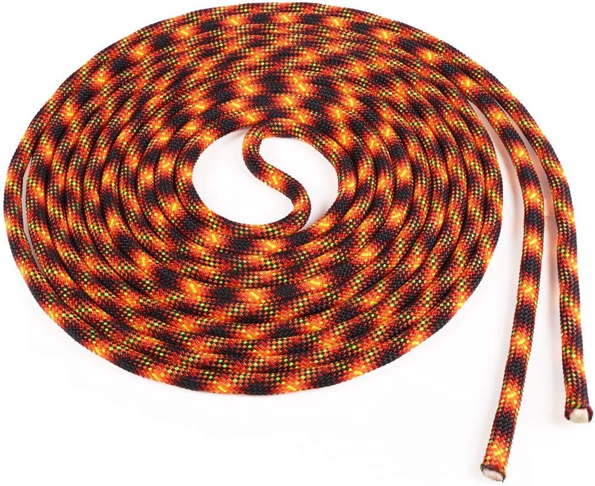Springtouw Dubbel - Fitness Touw - Cardio Training - Duurzaam Nylon Materiaal - 55 Meter - Lava Flow