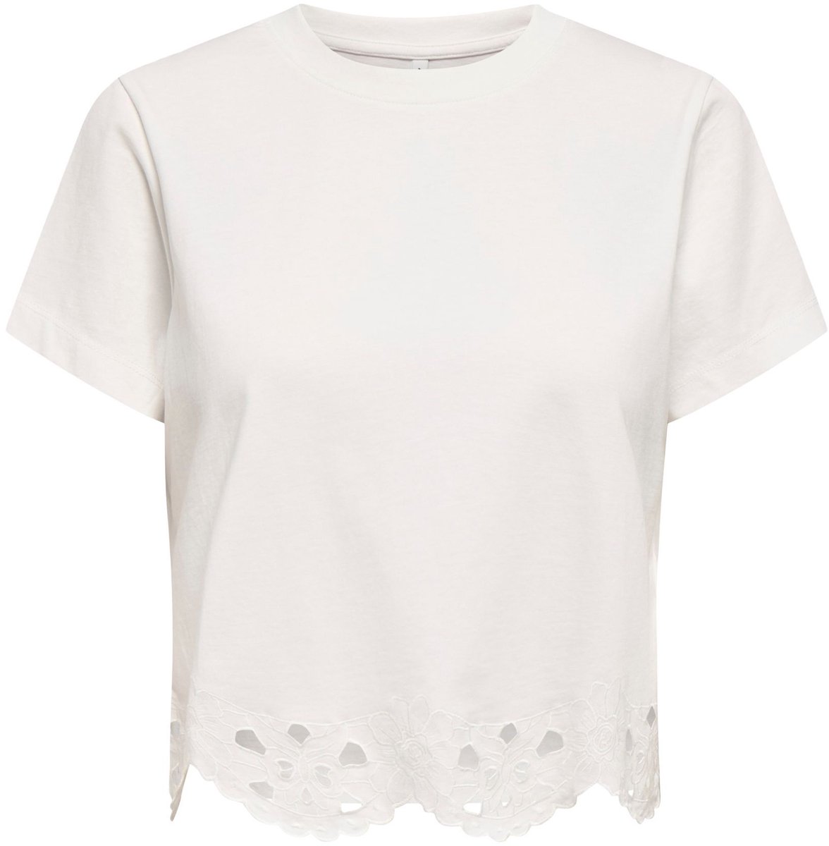Only Onlaurora Ss Cutout Top Cloud Dancer | Wit | Maat: M
