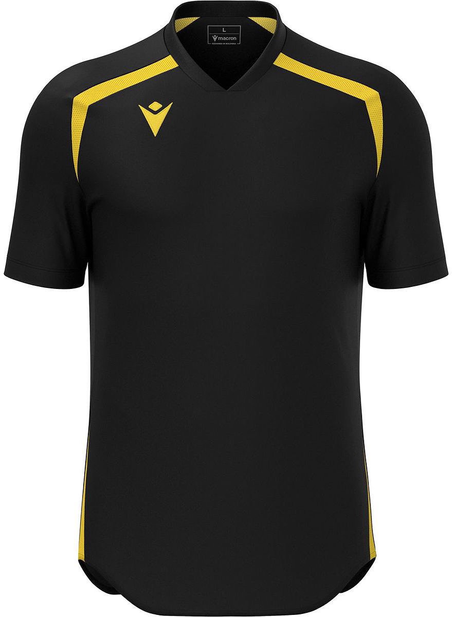 Macron Wyrm Shirt Korte Mouw Heren - Zwart / Geel | Maat: 5XL