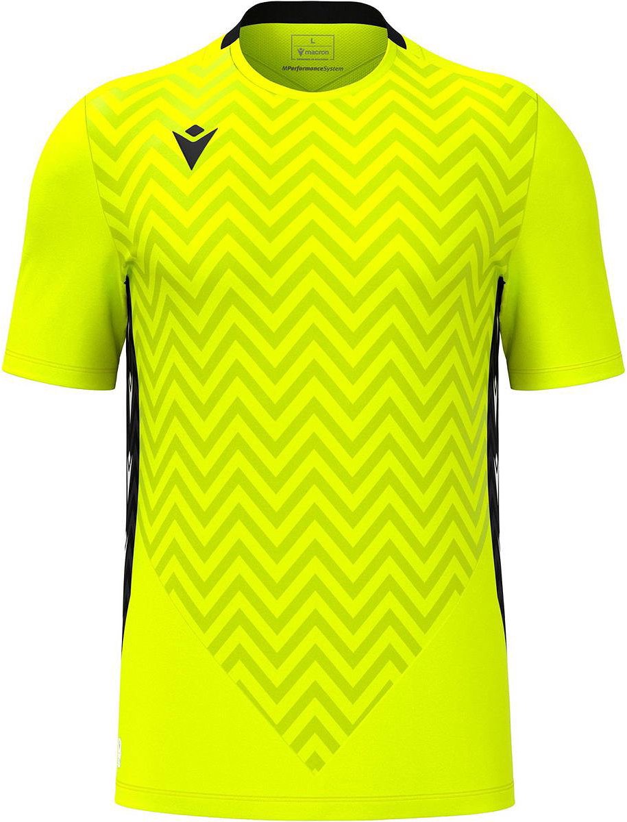 Macron Scorpio Keepershirt Korte Mouw Kinderen - Fluogeel / Zwart | Maat: 7-8 Y