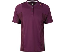 Robey Tennis Grand Slam Henley Tee Heren - Bordeaux | Maat: 3XL