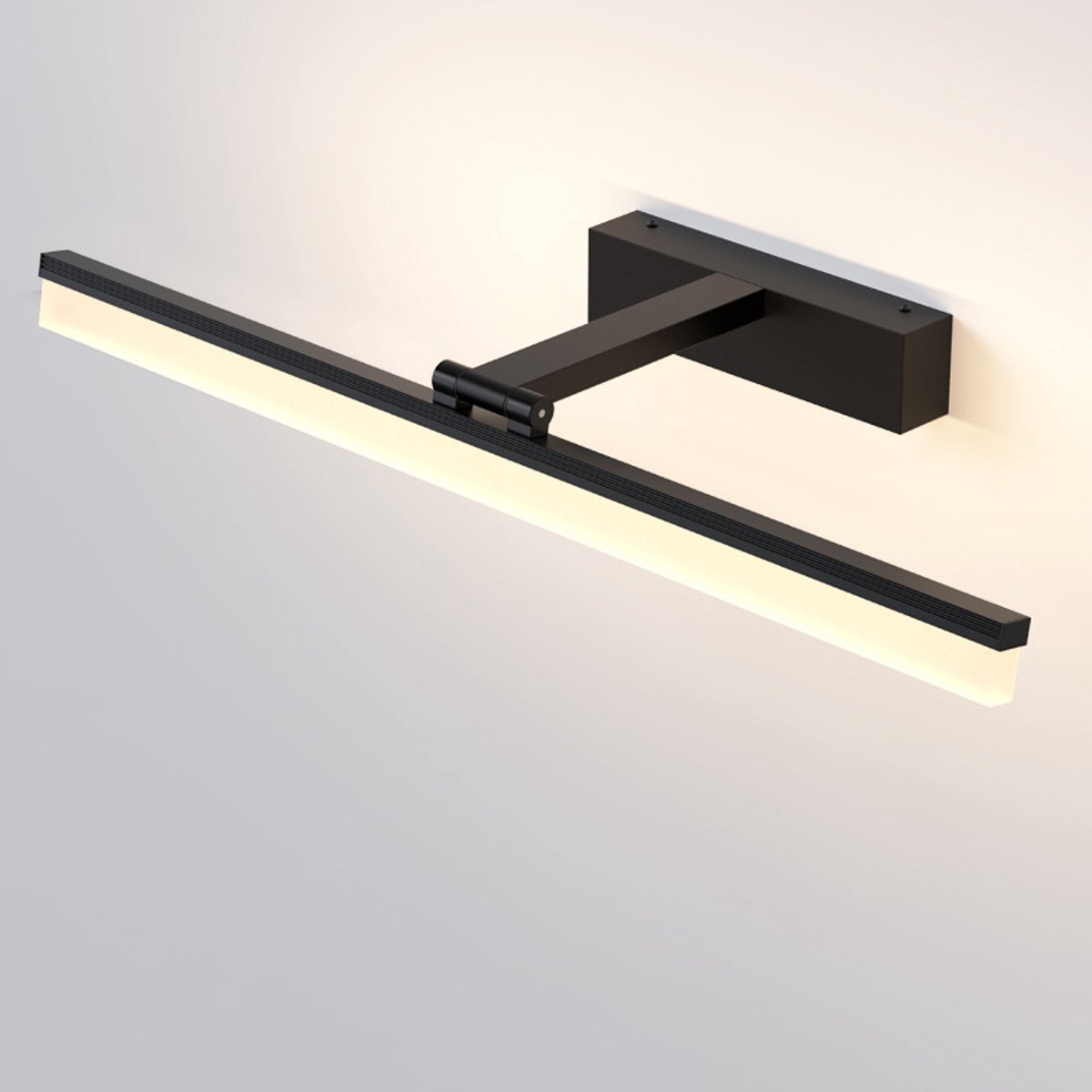 Badkamerspiegelverlichting 40 cm - Moderne draaibare LED-wandlamp, verstelbaar en koppelbaar, 3 instelbare kleurtemperaturen, zwart