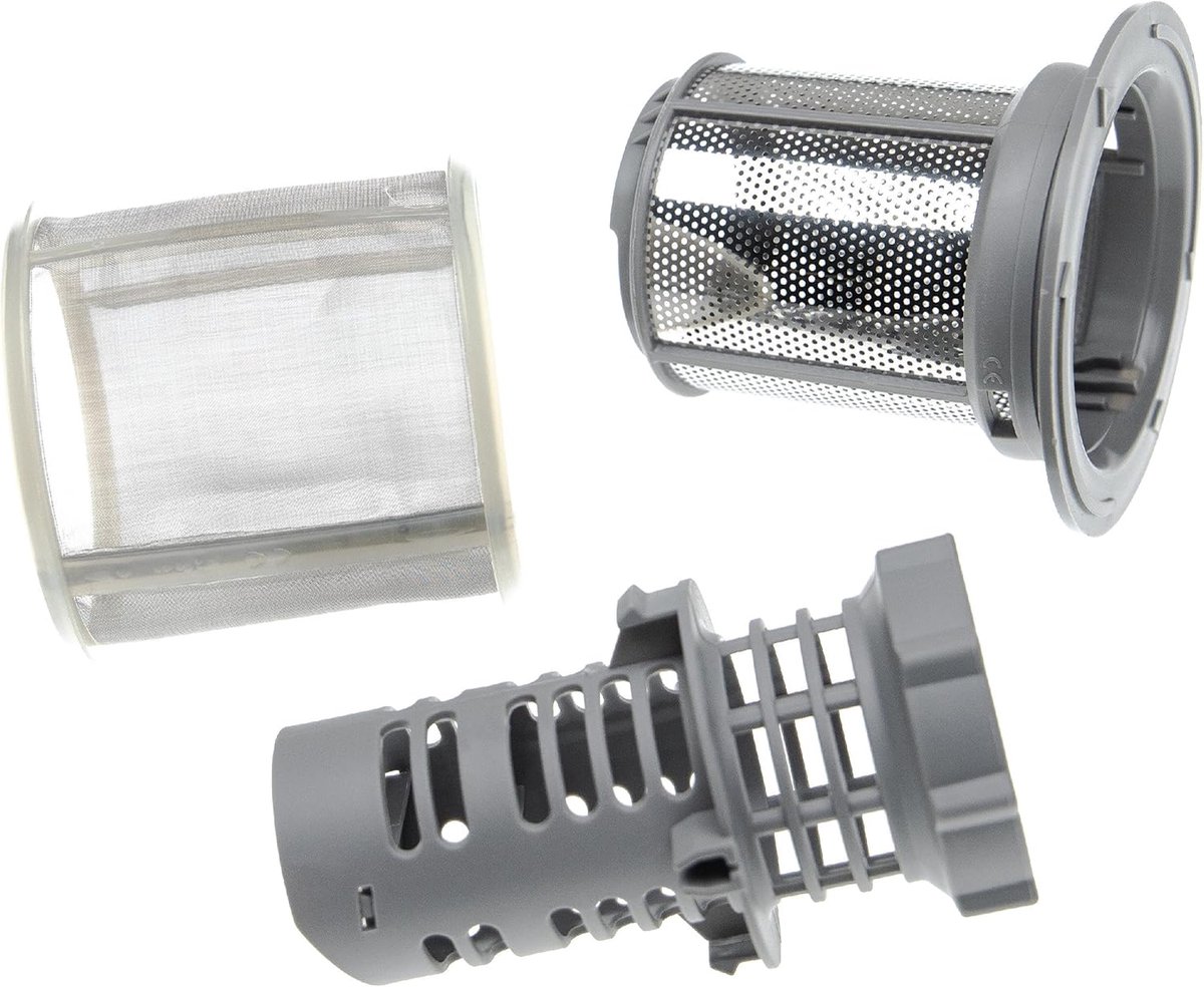 Vaatwasser filters - Afvalwater filters - Vaatwasser onderhoud - Set van 3 filters - 9 cm diameter - Zilver grijs