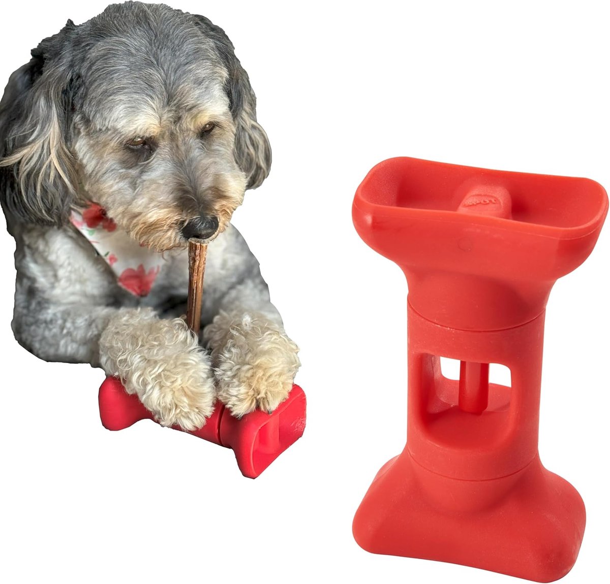 Honden Knaag Speeltje - Kauwspeeltje Houder - Veilig Kauwen - Vergrendelt Traktaties - 15 cm - Assorti