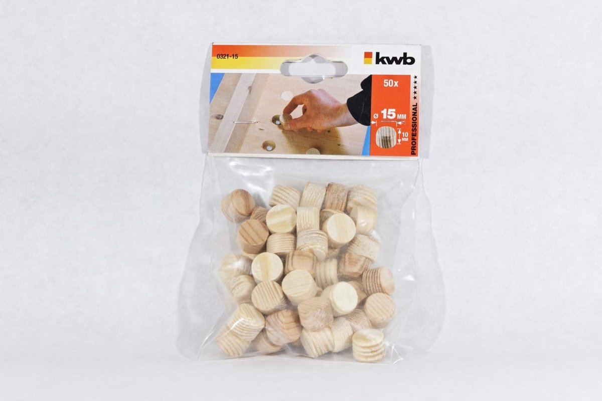 Conische Plaat - Bevestigingsmateriaal - Houtverbindingen Maken - Duurzaam Materiaal - 15 mm - Pak van 6