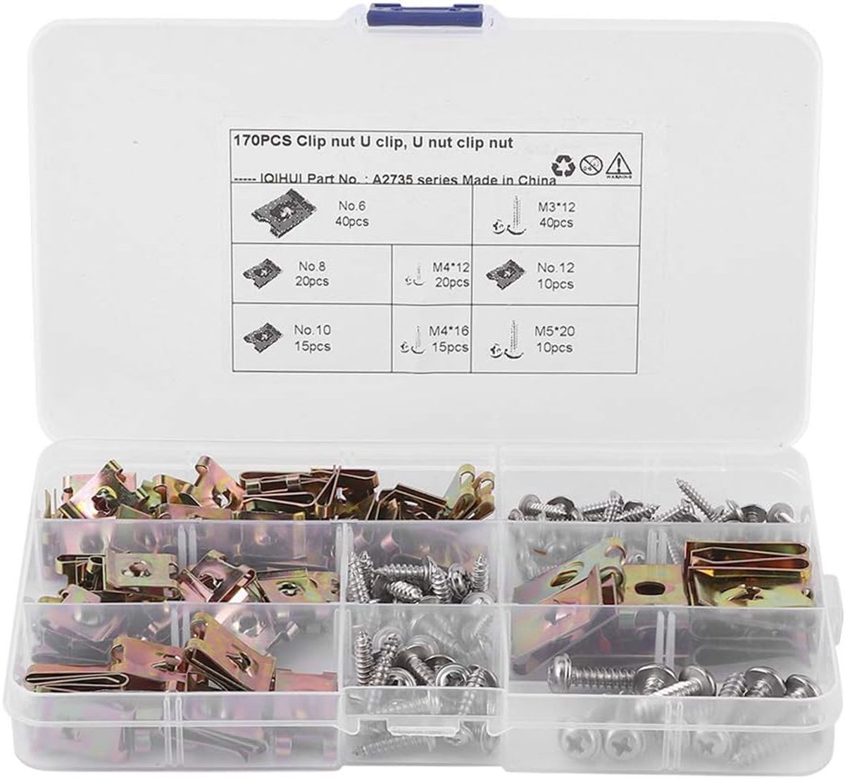 U-Type Clips - Auto Klemmen - Interieur Bevestiging - Roestvrij Staal - Diverse Maten - Metaal