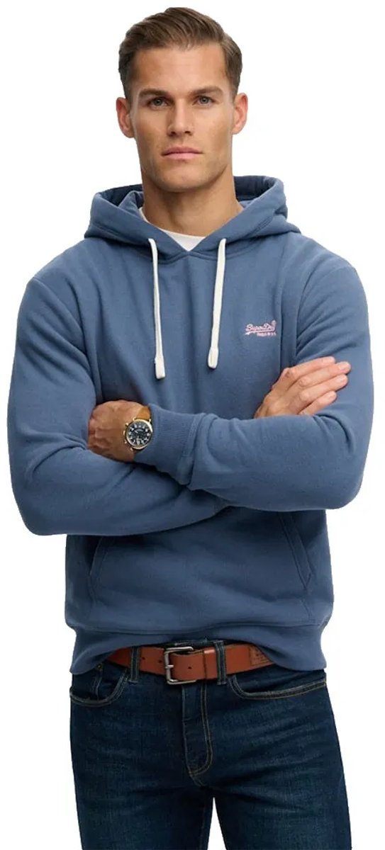 Superdry Essential Logo Classic Hoodie Heren Hoodies Vintage Indigo