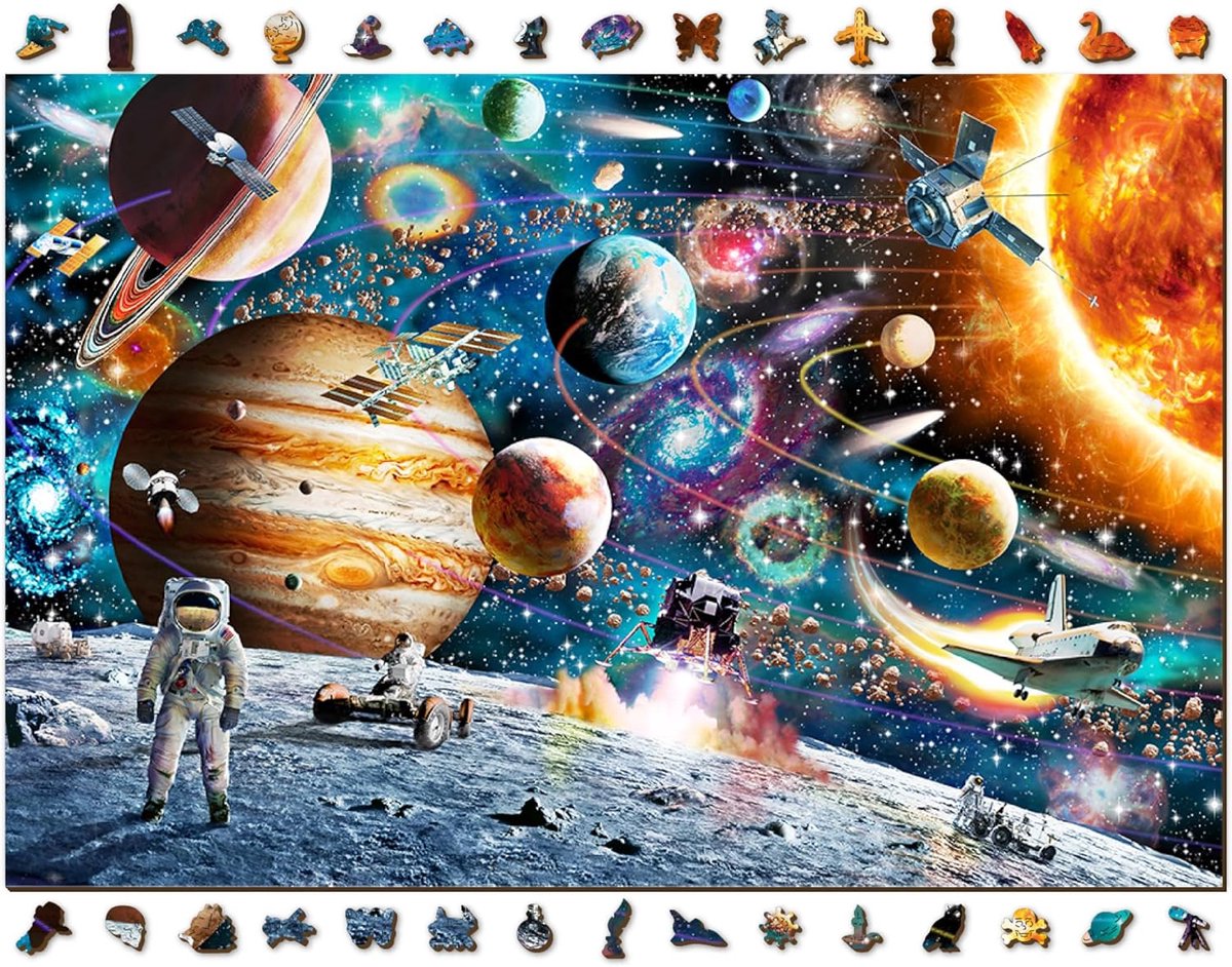 Houten Legpuzzel - Ruimte Thema - Ontspanning Thuis - 2000 Stukjes - 80x53 cm