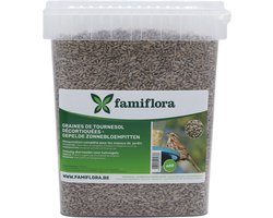 Famiflora Gepelde Zonnebloempitten - 6kg Emmer - Premium Voer - Schoon voeren - Voeding voor tuinvogels - Wintervoer