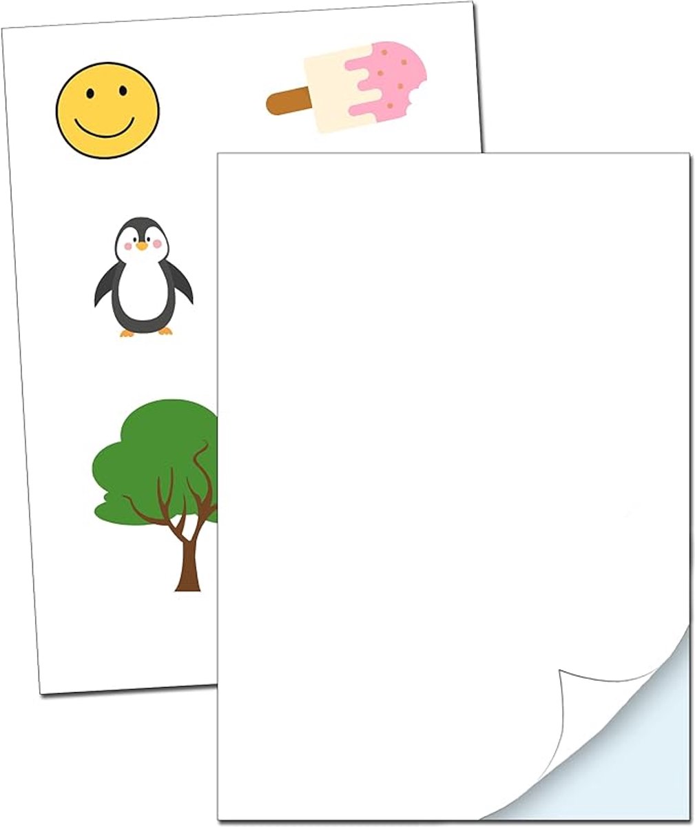 KARZO 15 Vellen, Vinyl Sticker Papier Stickerpapier Paper, Waterdicht Zelfklevende Etiketten Printable Wit A4