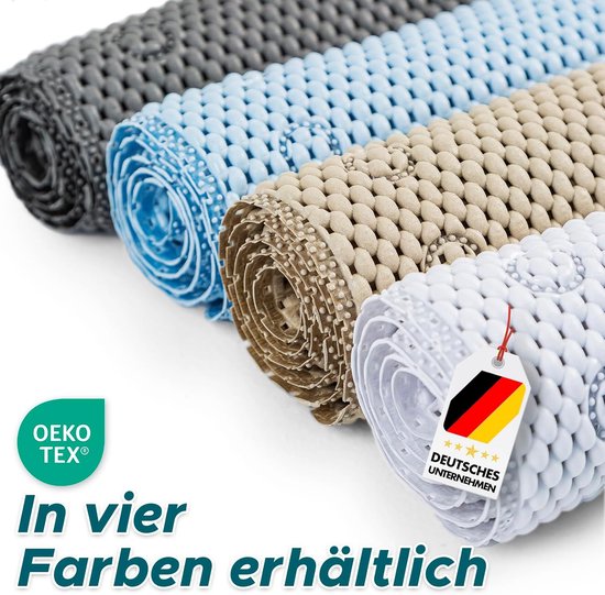 Badmat Antislip - Douchemat Vloermat - Veilig in Bad - Met Zuignappen - 43 x 91 cm - Taupe — afbeelding 5