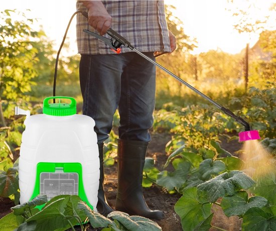 MOZY® - Elektrische Onkruidspuit - 18 liter - Inclusief Opzetstukken - met Schouderriem - Draadloos - Regelbare Druk - Drukspuit - Tuinieren van Merkloos	 — afbeelding 5