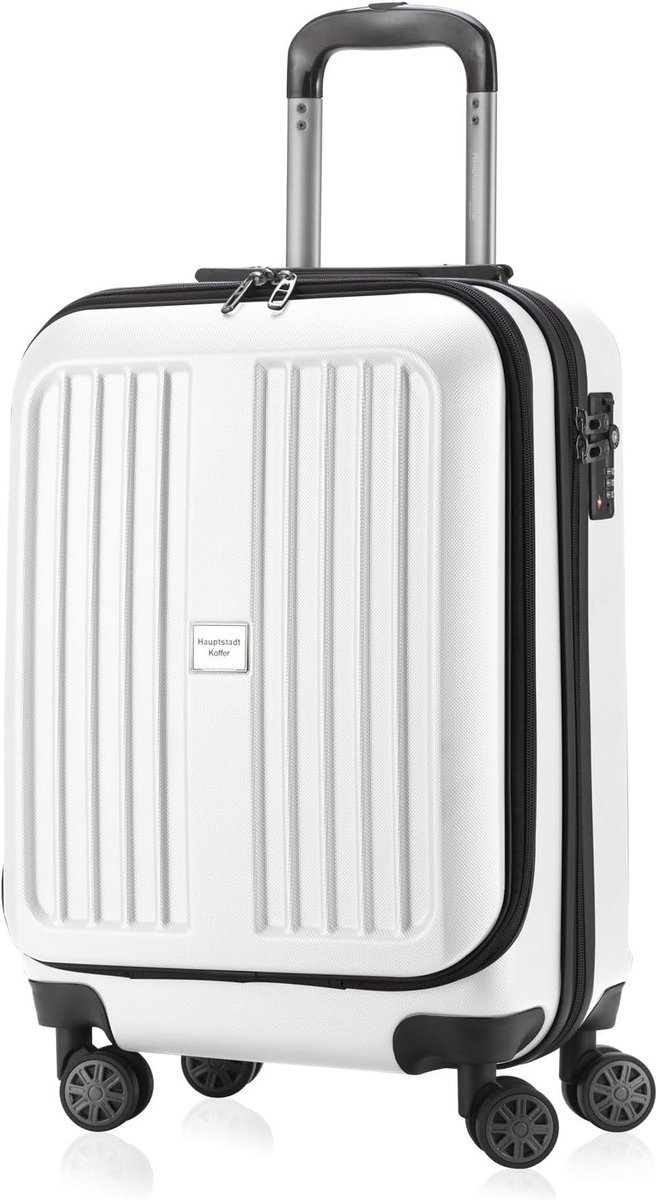 Main case - XBERG - suitcase hard shell trolley, matte white, hand luggage
