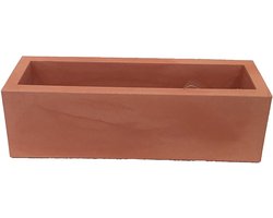 Bloembak Rechthoekig - Plantenbak Lange Pot - Buiten Binnen Gebruik - Zeer UV-bestendig Polyethyleen - 60 x 20 cm - Terracotta