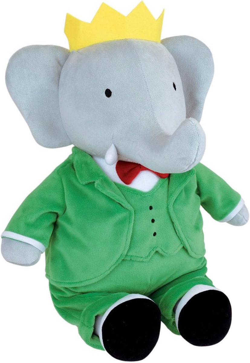 Pluche Olifant - Knuffeldier Speelgoed - Spelen en Knuffelen - Iconisch Personage - 40 cm - Groen