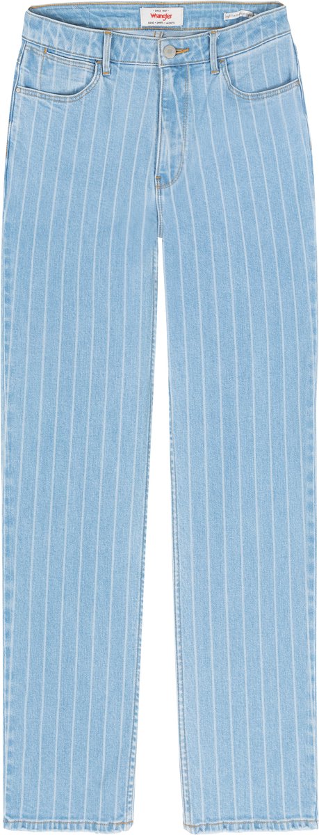 Wrangler STRAIGHT CROP STONE STRIPE W29 X L32 Blauw