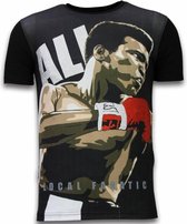 Muhammad Ali - Digital Rhinestone T-shirt - Zwart