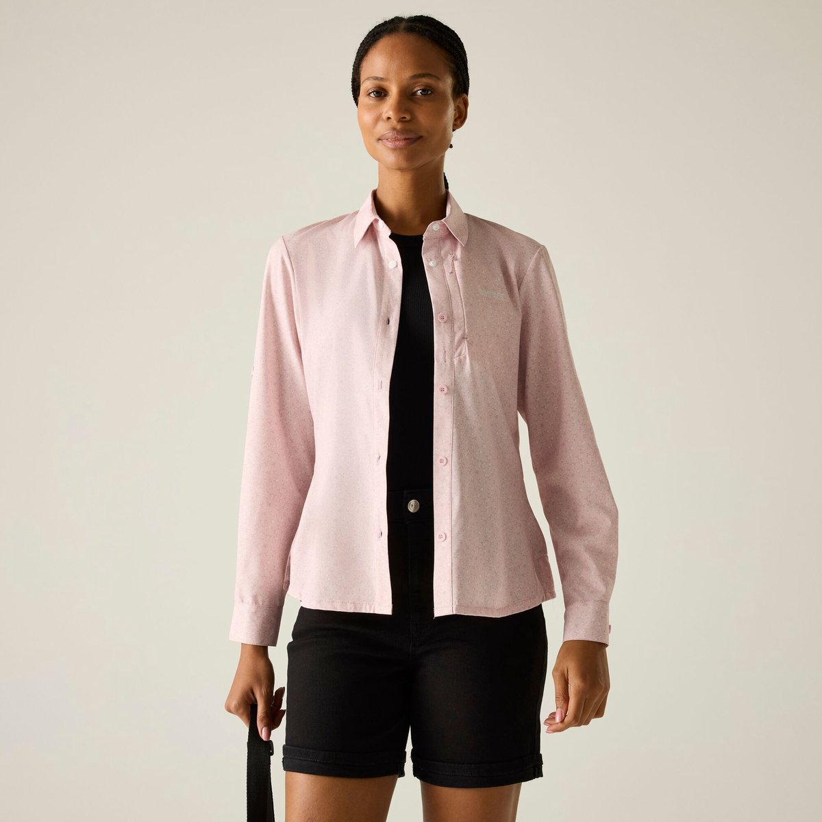 Dames anti-insect reisshirt met lange mouwen Roze
