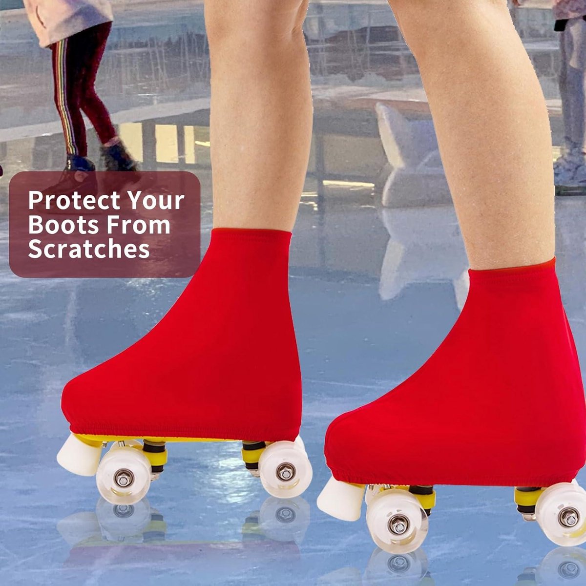 Cocoplus – Beschermende Rolschaats Overtreksokken – Schaatsen – Bescherming – Roze – Inline Skates – Comfortabele sokken – Geschikt voor Rolschaatsen – Zwart.