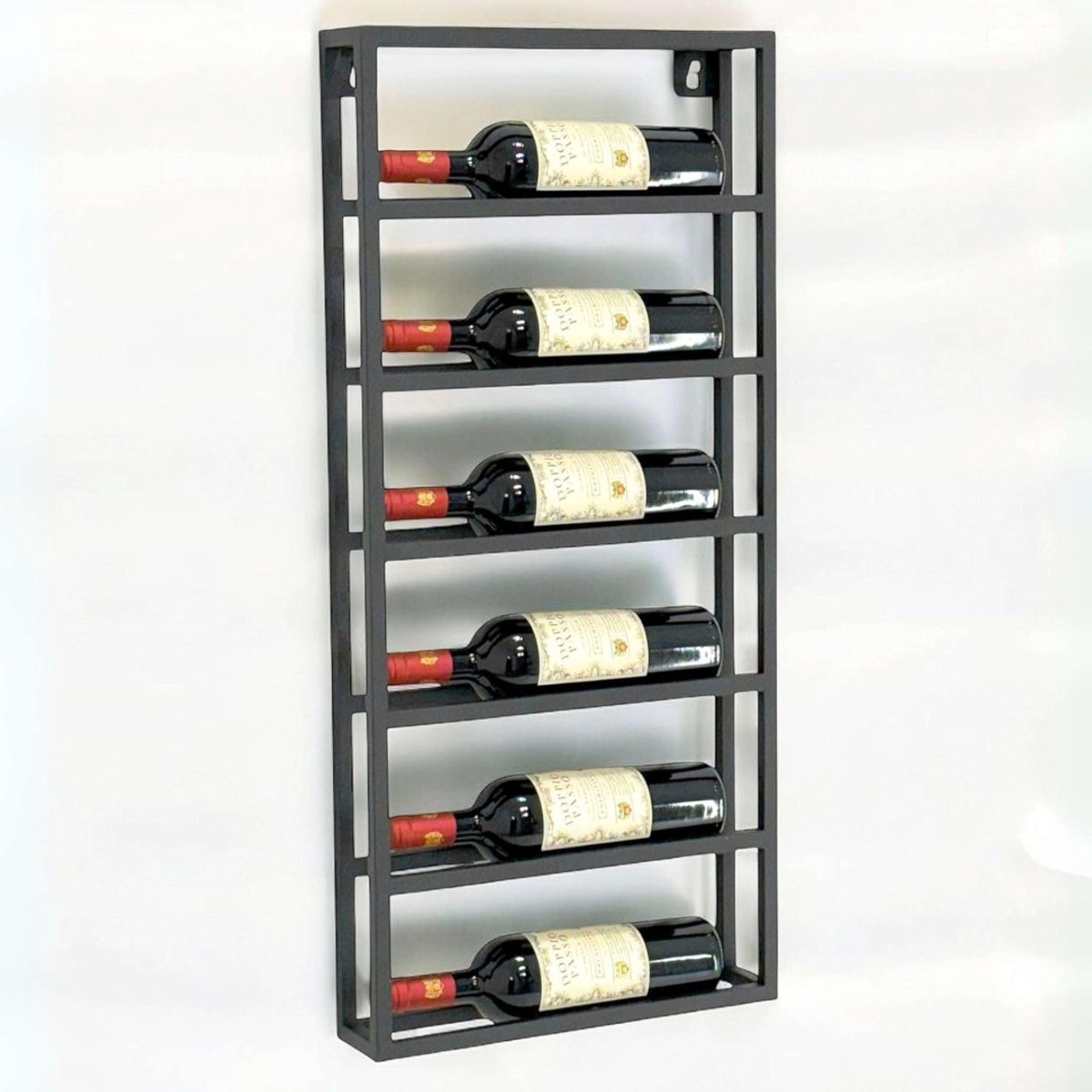 AMA® Wijnrek Muur - Wijnrek Wand - Wijnrek - Zwart - 9x40x83cm