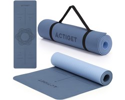 Actiget Yogamat TPE Blauw 6mm