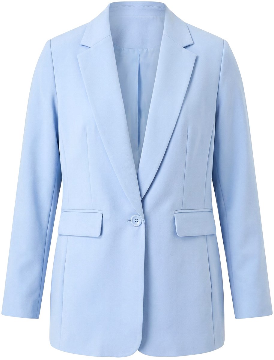 Angel of Style - Dames - Blazer open model reverskraag lange mouwen - Ochtend blauw - Maat 42
