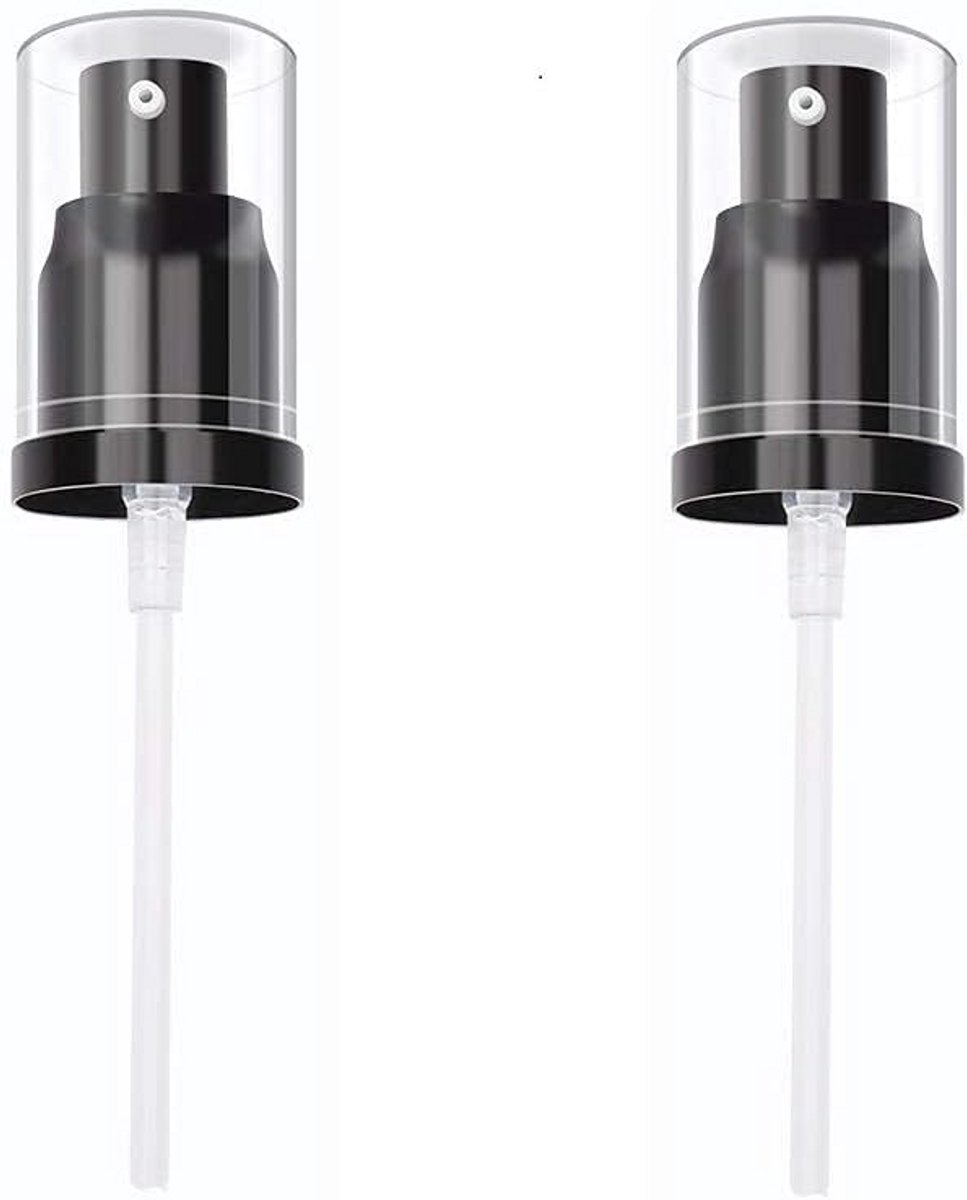 2 Stuks Vervangende Persafdekking Luchtpomp voor Foundation Make-up Base (Zwart)