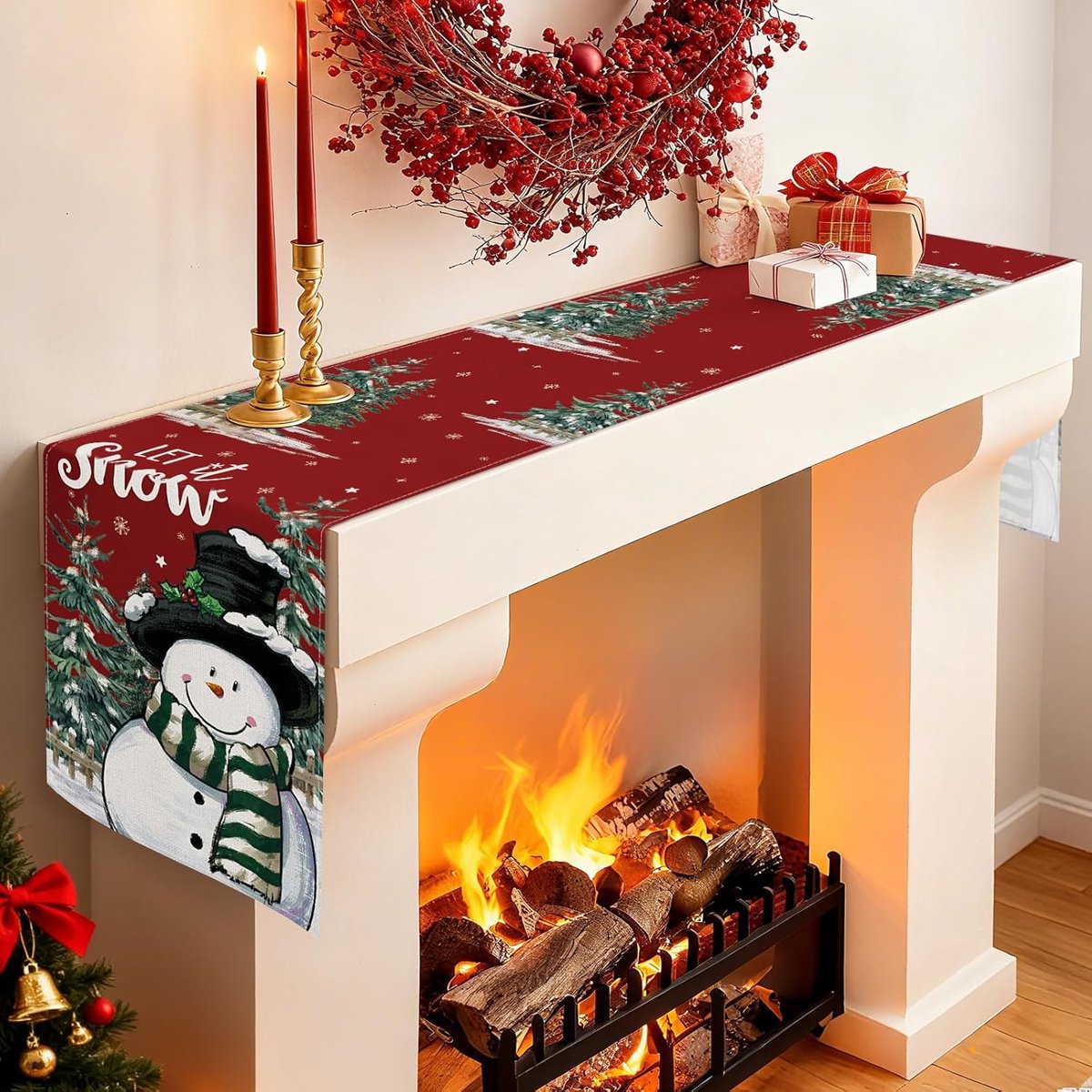 Kerst Tafelloper Rechthoekig Decoratie voor Keuken en Eettafel 40 x 140 cm