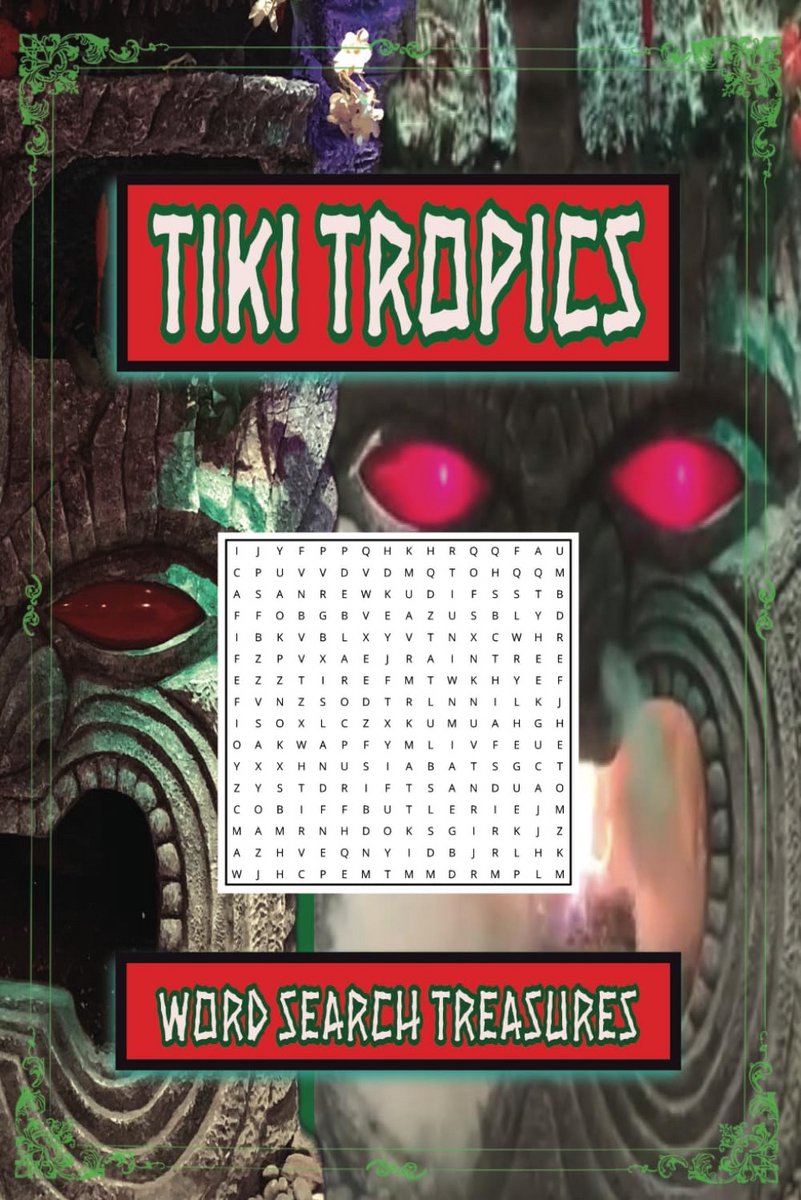 Grote Letter Zoekpuzzelboek: Tropische Tiki Cultuur en Regenwoud Thema voor Ontspanning