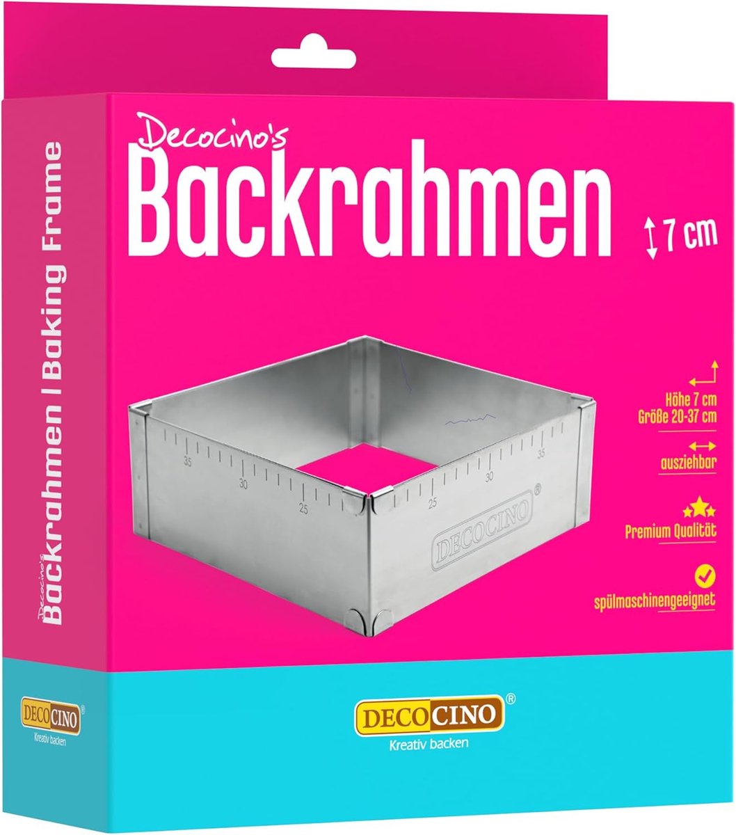 Verstelbare RVS Bakvorm voor Taart en Gebak - 7cm Hoog