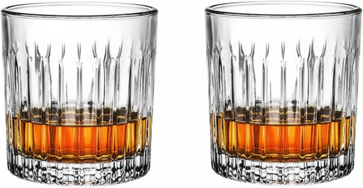 Set van 6 Luxe Whiskyglazen Tumbler - Hittebestendig Borosilicaatglas - Vaatwasmachinebestendig